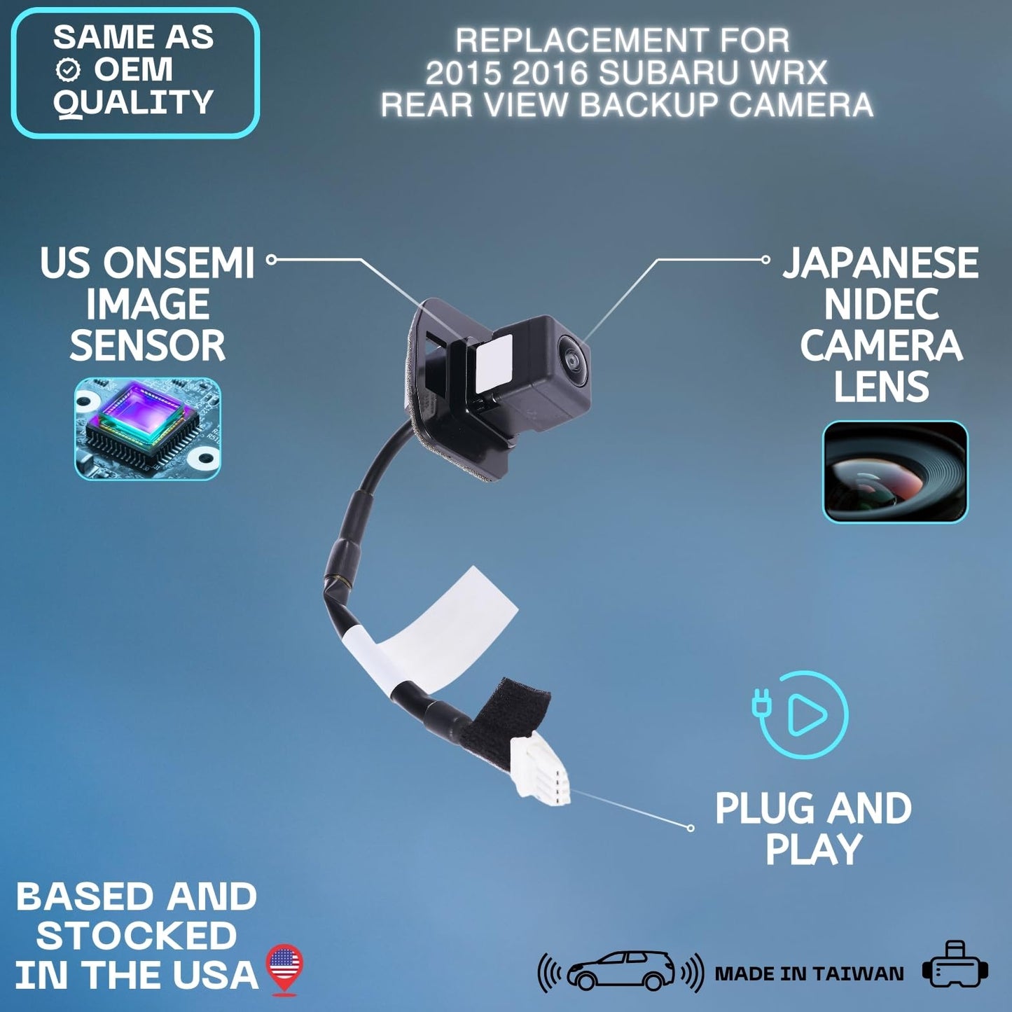 Backup Camera Replaces for 2015 2016 SUBARU WRX OE Part # 86267VA000