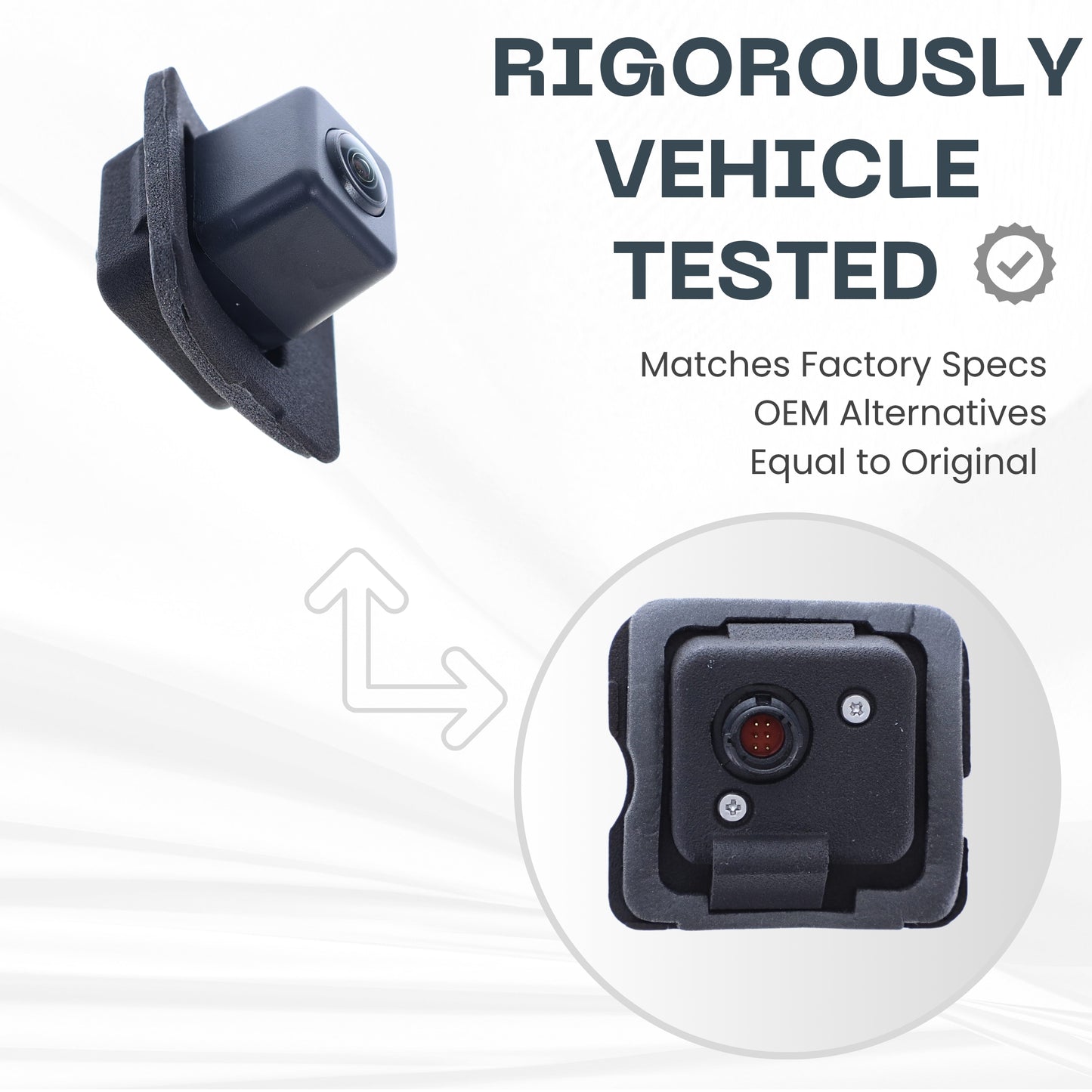 Backup Camera Replaces for Mercedes-Benz 2010 2011 ML450 Hybrid | 2006 2007 2008 2009 2010 2011 M-Class OE Part # 1648201697 1648200497