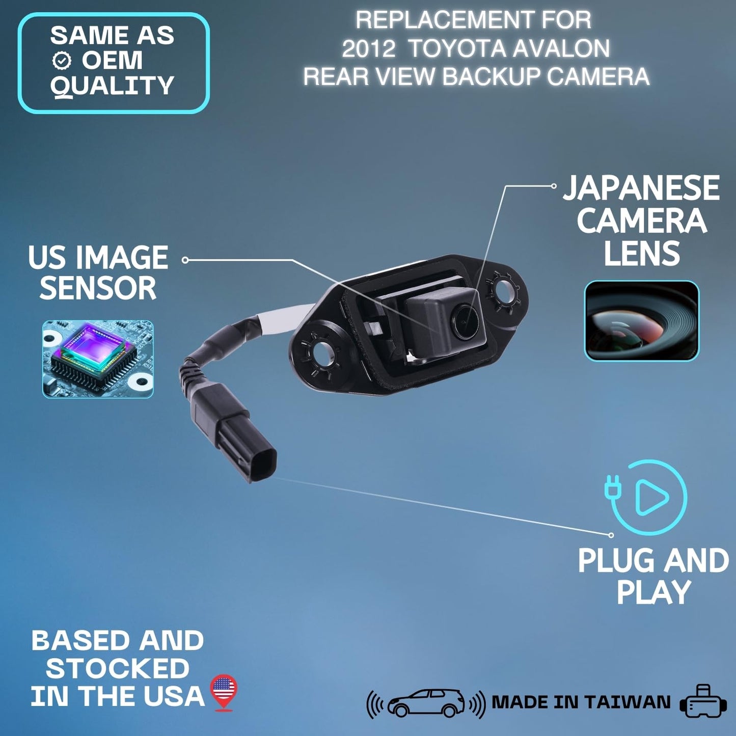 Backup Camera Replaces for 2012 TOYOTA AVALON OE Part# 8679041030