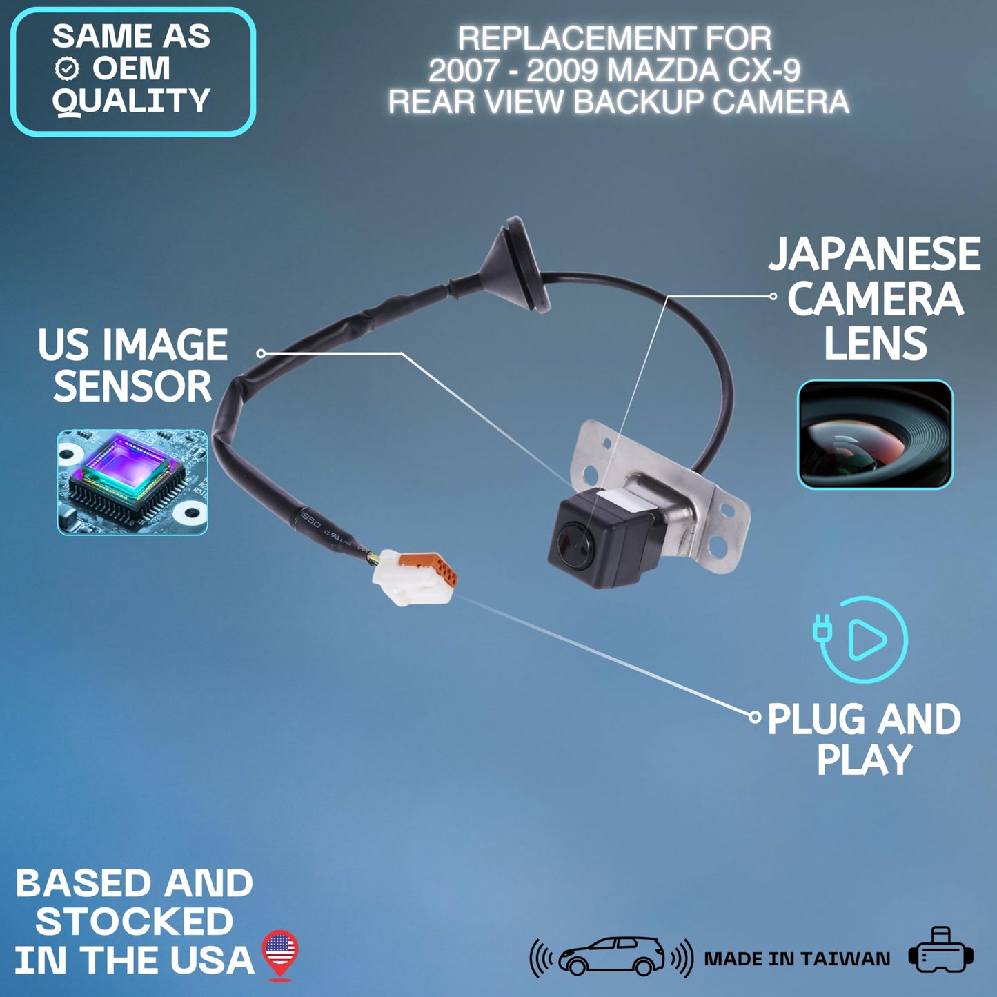 Backup Camera Replaces for 07-09 Mazda CX-9 TD14-67-RC0A