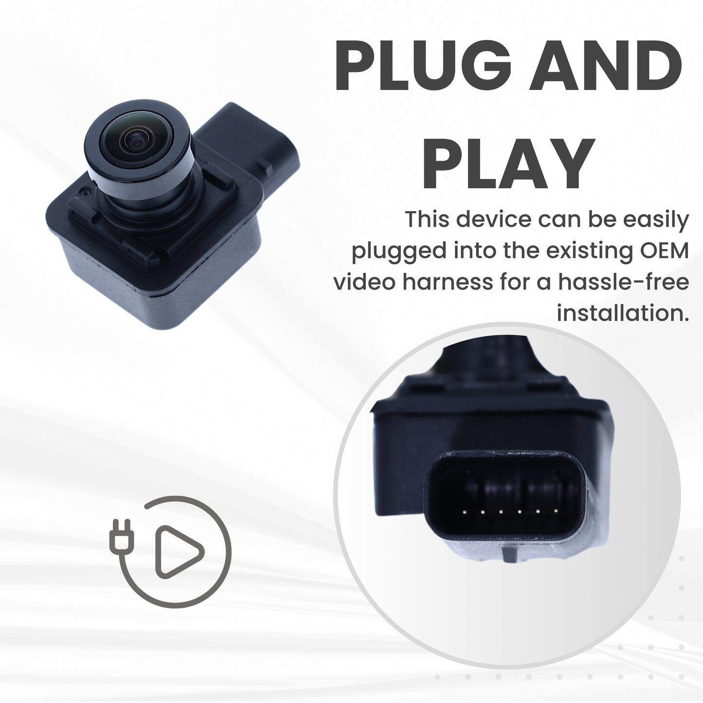 Backup Camera Replaces for Ford 2020 2021 2022 2023 Transit Passenger Van | 2020 2021 2022 2023 2024 Transit Cargo Van/Crew Van | 2022 E-Transit OE Part # LK4Z19G490K LK4Z19G490B LK4Z19G490G