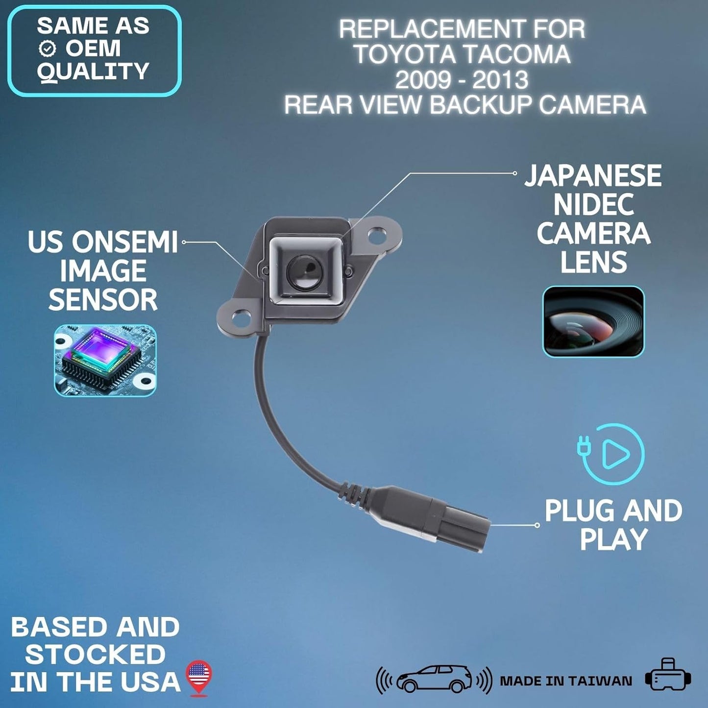 Backup Camera Replaces for 2009 2010 2011 2012 2013 Toyota Tacoma