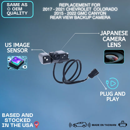 Backup Camera Replaces for 2017-2021 Chevy Colorado | 2015-2022 GMC Canyon OE Part # 84143039 22896940 23334892