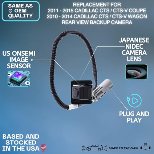 Backup Camera for 10-15 Cadillac CTS/CTS-V 22922659/8 22914946 20909187 22737873