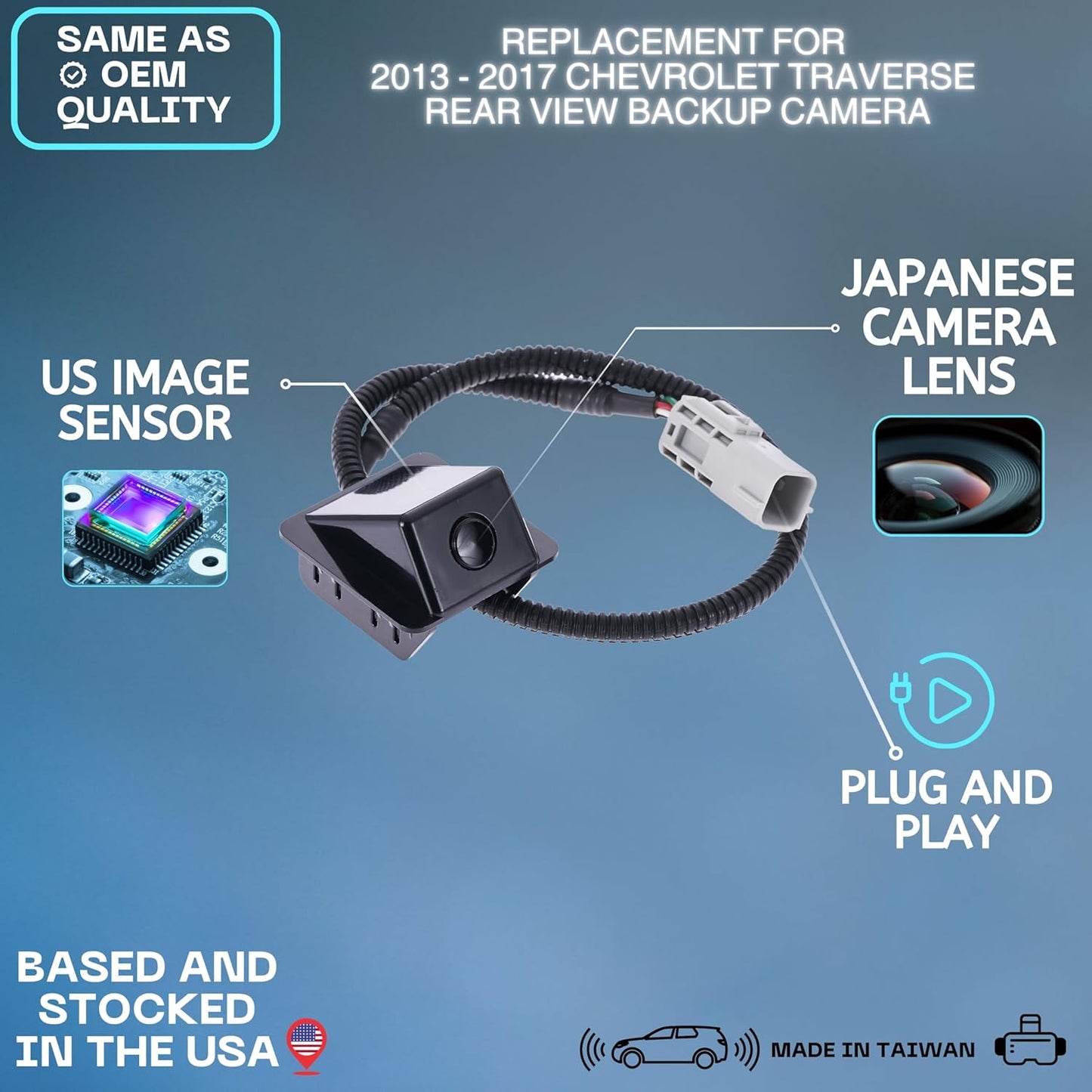 Backup Camera Replaces for 13-17 Chevrolet Traverse 22900993 23135306