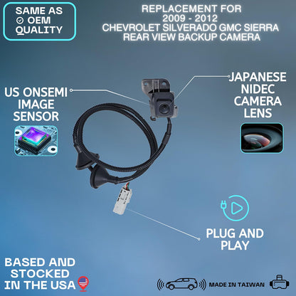 Backup Camera Replaces for 2009 2010 2011 2012 Chevrolet Silverado GMC Sierra