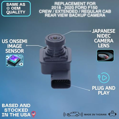 Backup Camera Replaces for 2018 2019 2020 FORD F150 CREW / EXTENDED / REGULAR