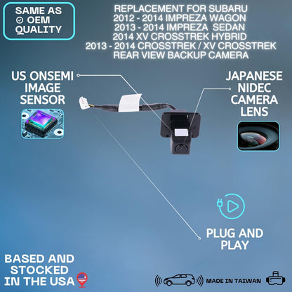 Backup Camera Replaces for 12-14 SUBARU IMPREZA WAGON SEDAN XV CROSSTREK HYBRID