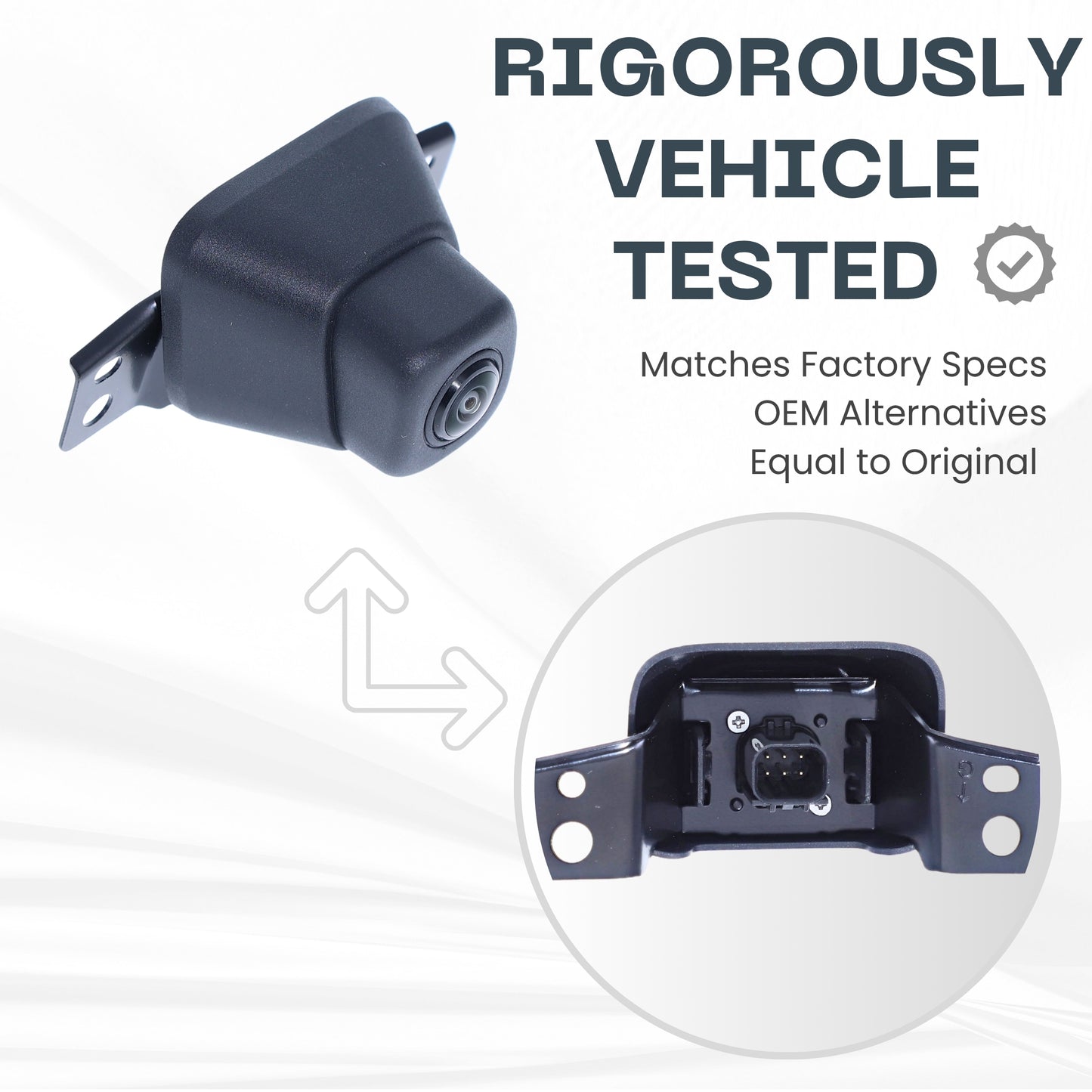 Front View Backup Camera Replaces for 2016 2017 2018 Toyota RAV-4 / RAV-4 Hybrid w/Around View Monitor OE Part # 8679042070 86790-42070