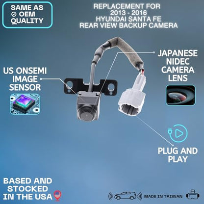 Backup Camera Replaces for 2013 2014 2015 2016 HYUNDAI SANTA FE OE