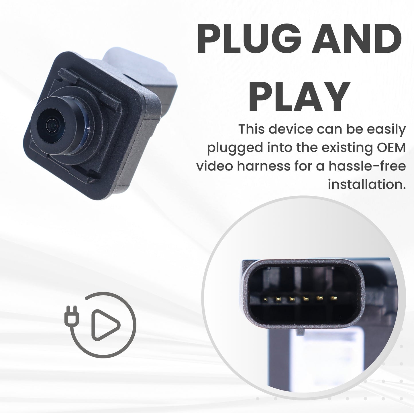 Front View Backup Camera Replaces for 2016 2017 2018 2019 Ford Explorer OE Part # GB5Z19G490D GB5Z19G490B GB5Z-19G490-D GB5Z-19G490-B