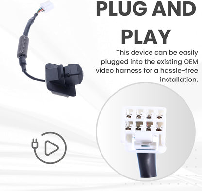 Backup Camera Replaces for 2014-2015 Honda Accord Sedan EX-L, Touring Model | 2016-2017 Accord Sedan | 2017 Accord Hybrid OE Part # 39530-T2A-A21, 39530-T2A-A31, 39530-T2A-A41