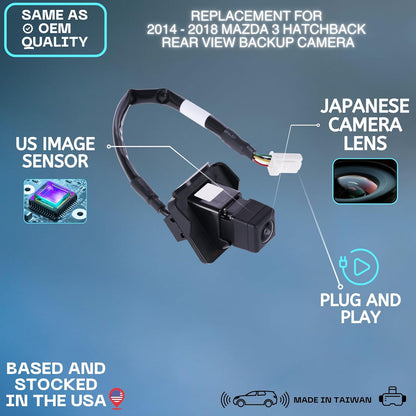 Backup Camera Replaces for 14-18 Mazda 3 BHN9-67-RC0 BHN9-67-RC0A