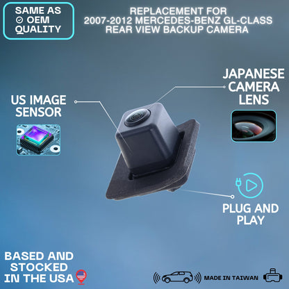 Backup Camera Replaces for 2007 2008 2009 2010 2011 2012 Mercedes-Benz GL-Class OE Part # 1648201497 1648200297 1648201497 1648201597