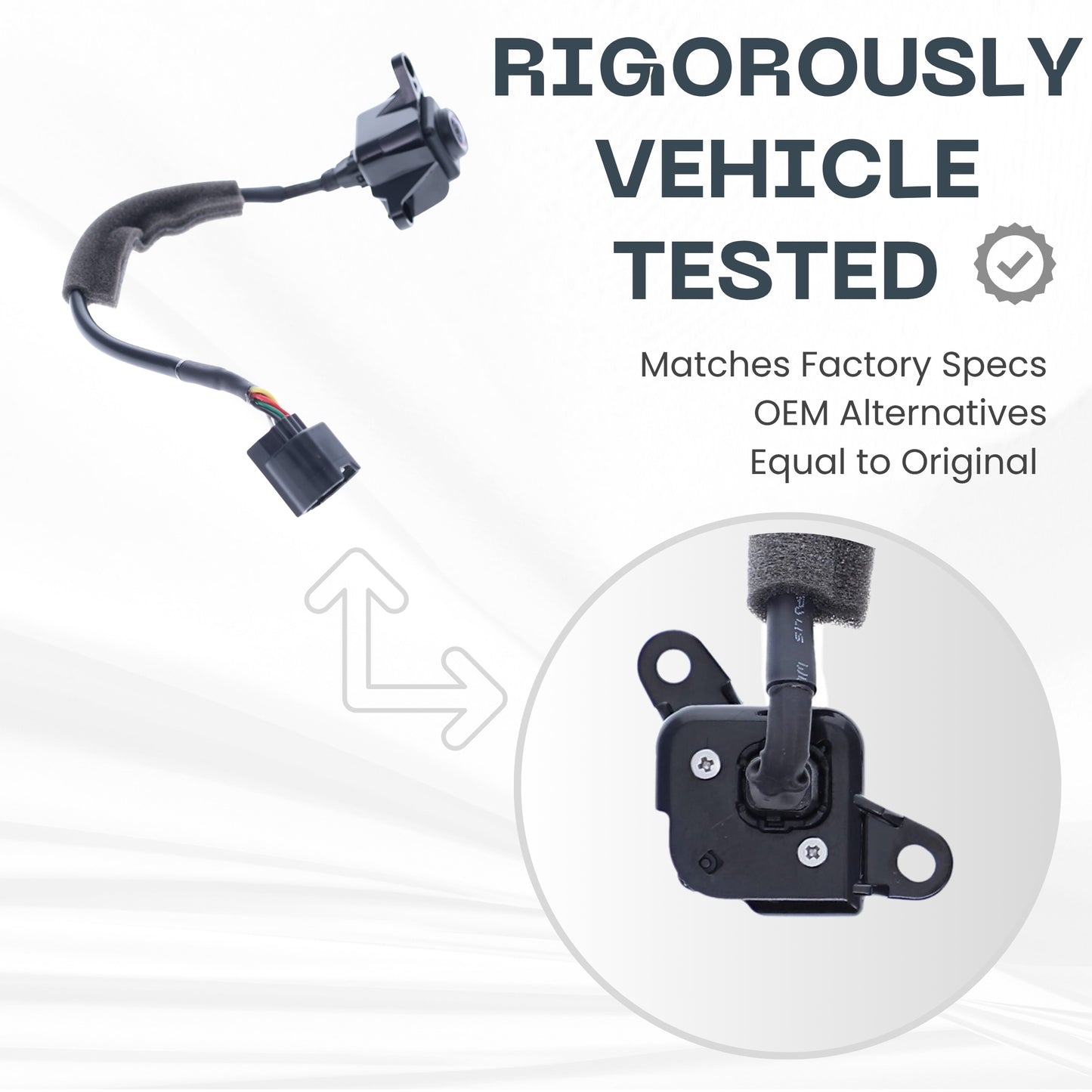 Right Side View Backup Camera Replaces for Honda 2014 2015 2016 2017 Odyssey / 2016 2017 2018 Pilot / 2017 2018 2019 2020 Ridgeline OE Part # 36580TK8A01 36580TG7A01 36580T6ZA01