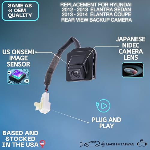 Backup Camera Replaces for 2012 2013 2014 Hyundai Elantra