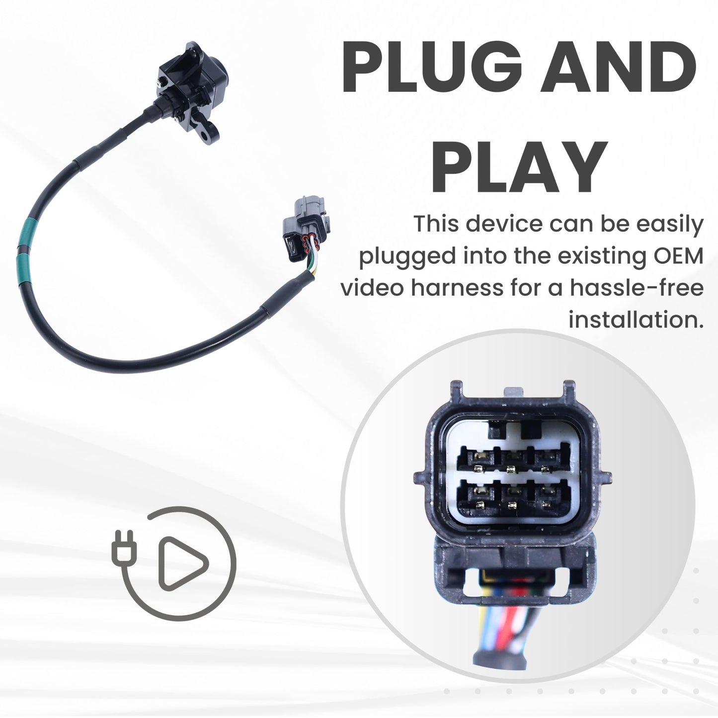 Right Side View Backup Camera Replaces for Honda Accord Sedan, Coupe Hybrid