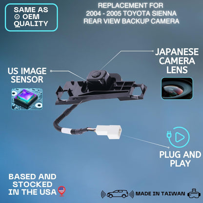 Backup Camera Replaces for 2004 2005 TOYOTA SIENNA OE Part # 8679045010