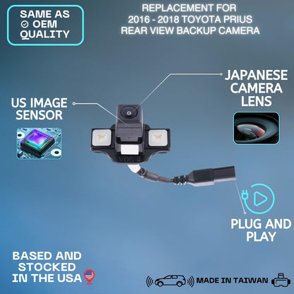 Backup Camera Replaces for 2016 2017 2018 2019 2020 2021 2022 Toyota Prius OE Part# 8679047070, 8679047030 (86790-47070, 86790-47030)