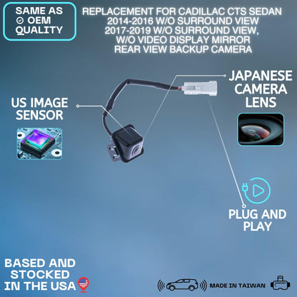 Backup Camera Replaces for 14-19 Cadillac CTS 84122569 23387830 22881099