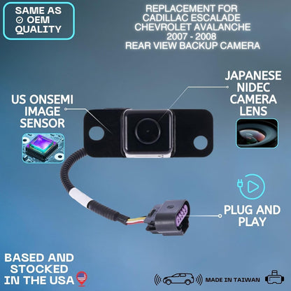 Backup Camera Replaces for 2007 2008 Cadillac Escalade Chevrolet Avalanche