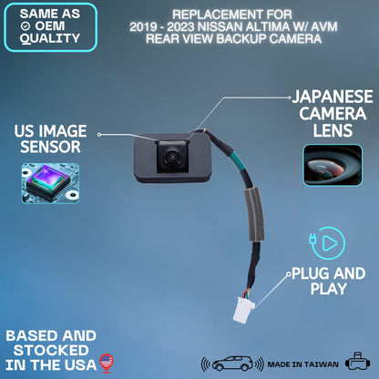 Backup Camera Replaces for 2019-2023 Nissan Altima w/AVM