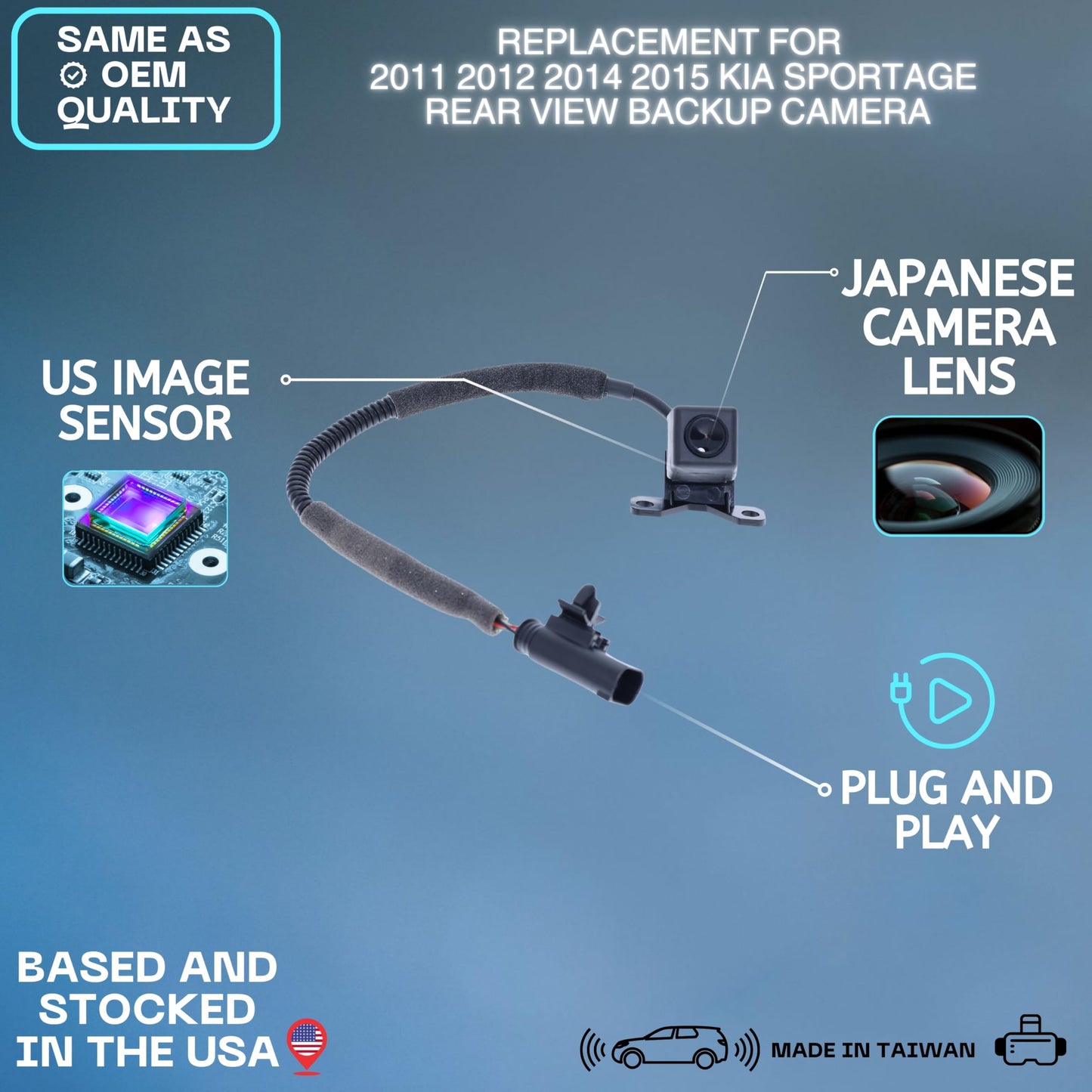 Backup Camera Replaces for 11-15 Kia Sportage 957503W120 957503W020