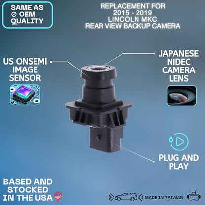 Backup Camera Replaces for 15-19 Lincoln MKC EJ7Z-19G490-A EJ7T-19G490-AC