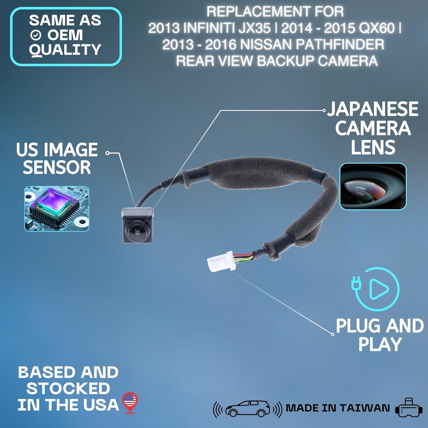 Backup Camera Replaces for 13-16 Infiniti JX35 QX60 Nissan PATHFINDER 284423JA1A