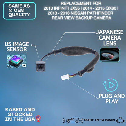 Backup Camera Replaces for 13-16 Infiniti JX35 QX60 Nissan PATHFINDER 284423JA1A