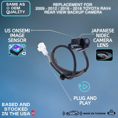 Backup Camera Replaces for 2009 2010 2011 2012 2016 2017 2018 Toyota RAV4